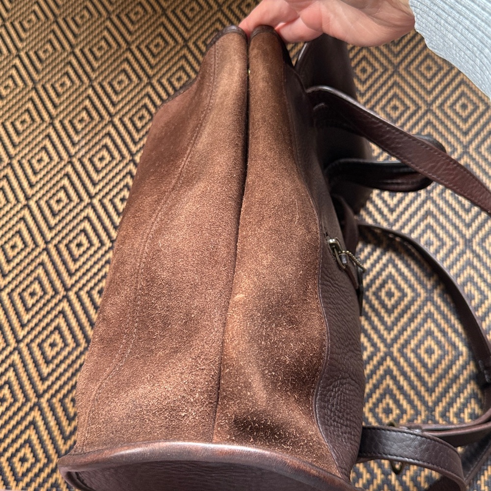 Vintage Coach Berkeley suede & leather convertible backpack 9016 mahogany - Picture 9 of 13